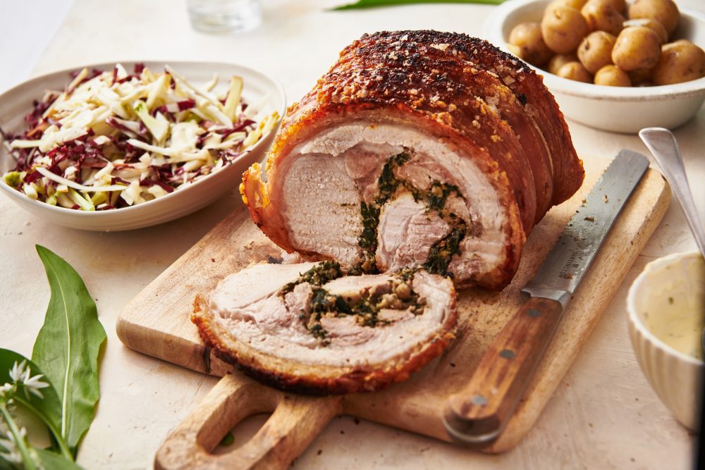 Wild Garlic Porchetta with Apple & Fennel Salad – Bart Ingredients