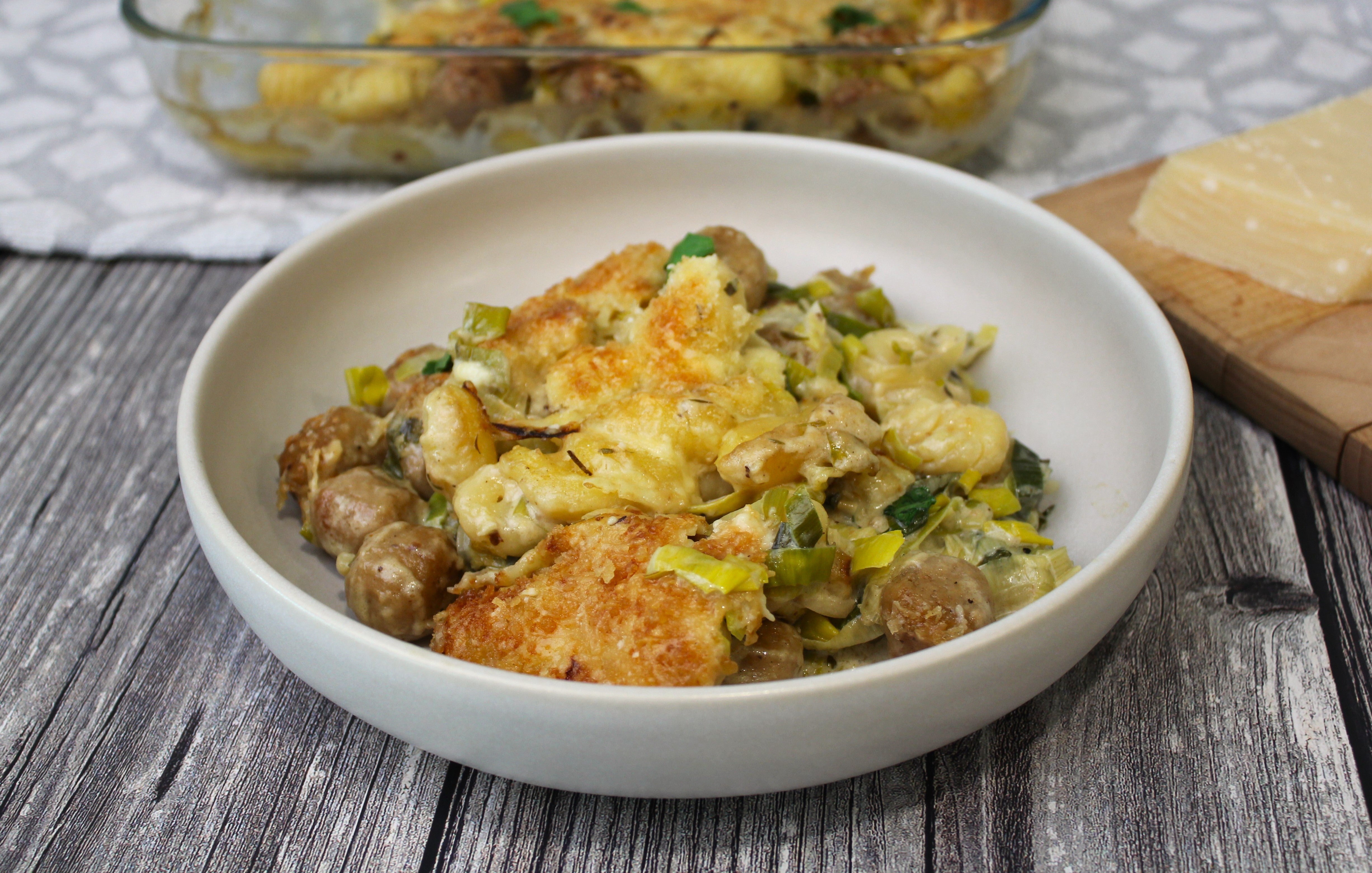 Leek and Sausage Gnocchi Bake Bart Ingredients