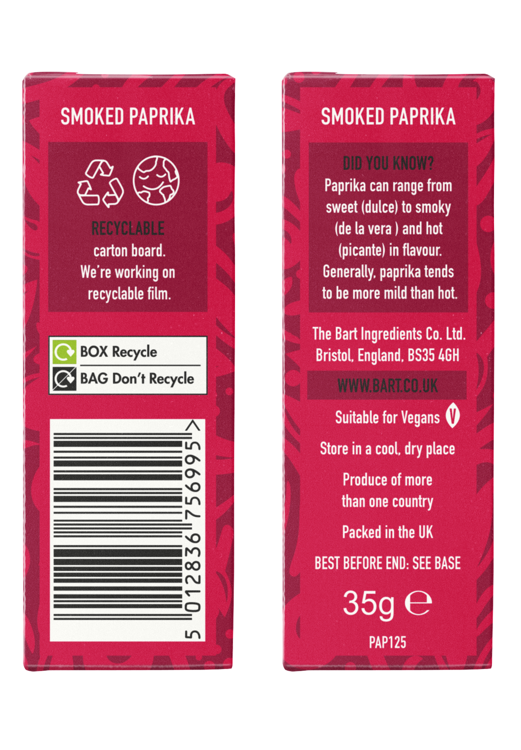 Smoked Paprika Carton – Bart Ingredients